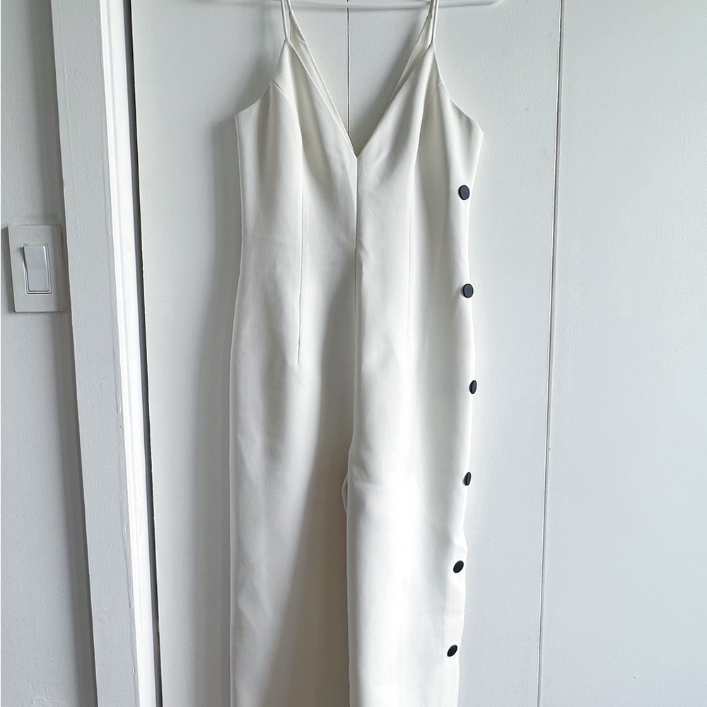 C/MEO Collective | Elegant White Sleeveless Dress 👰 Bridal jumpsuit!